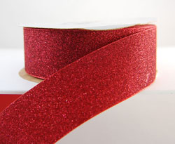 Glitter Frosted Satin Champagne Ribbon 1 1/2 - 25 Yards